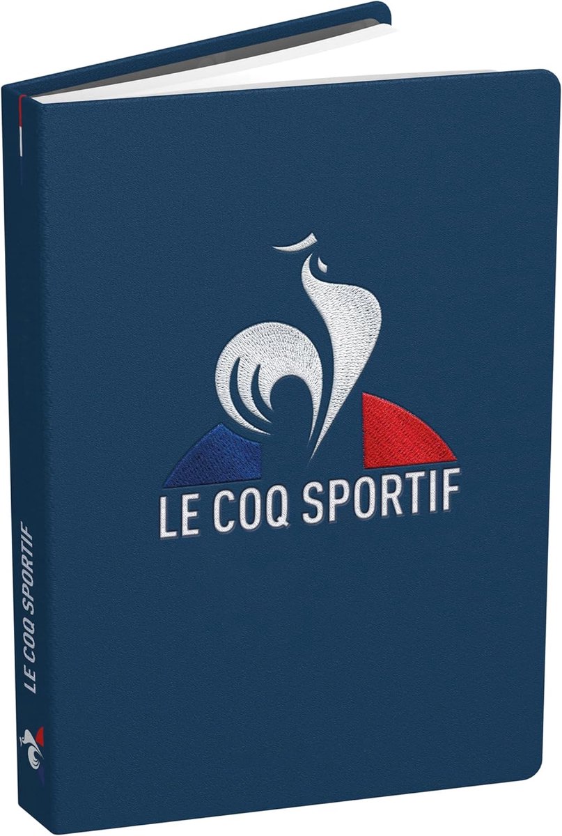Thijox - Schoolagenda Le Coq 2023-2024, Dagformaat 12x17 cm, Polyurethaan Envelop met Geborduurd Logo, Perfect voor Studenten, Organiseren en Plannen