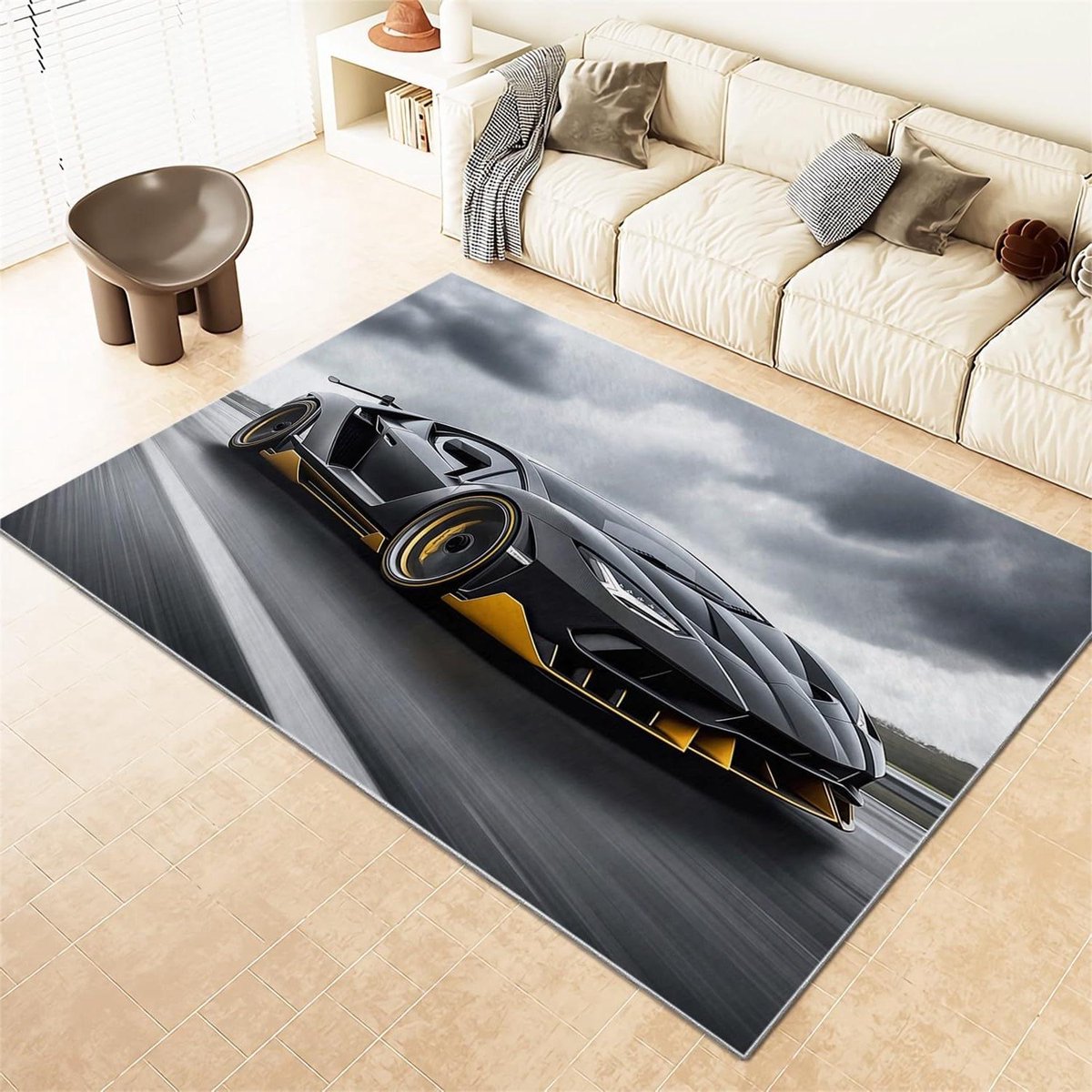 Woonkamer Vloerkleed - Zachte Vloerbedekking - Interieur Decoratie - Antislip Onderkant -