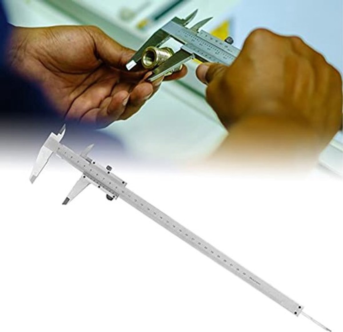 Hoog Koolstofstaal Schuifmaat, Schuifmaat, Schuifmaat Liniaal Gereedschap, Micrometer Schuifmaat Liniaal, voor Werkstukbreedte Hoek Schuifmaat (0-300 mm)