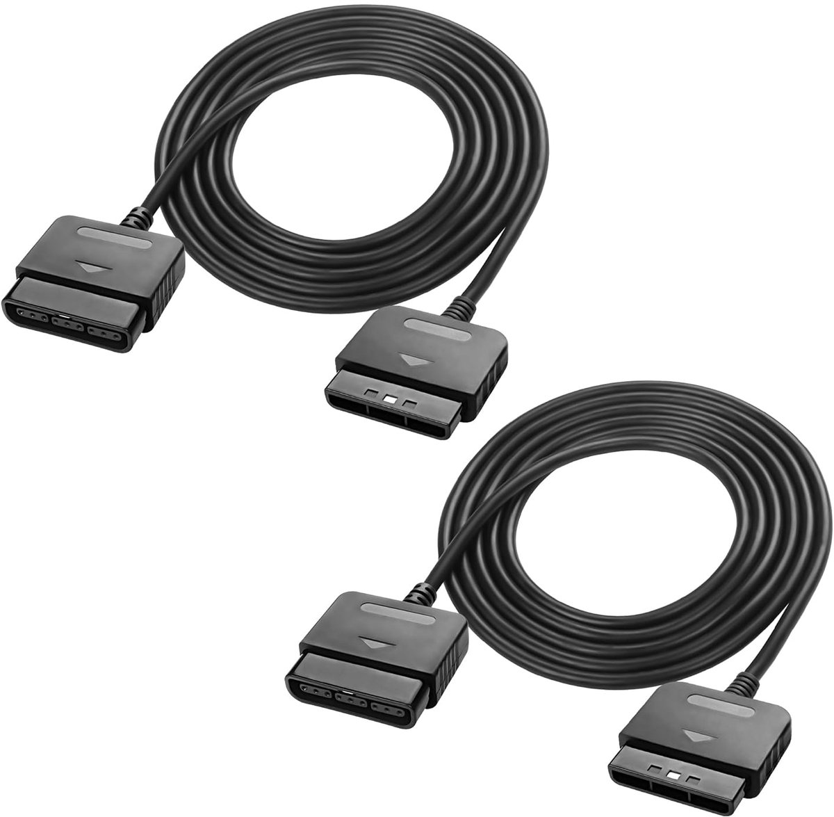 SnelShoppen - 2pcs PS2 Controller Extension Cable 1.8m - Ideaal voor PlayStation 2 Gamepad - Plug & Play, Hoogwaardige Verbinding, Perfect voor Gaming