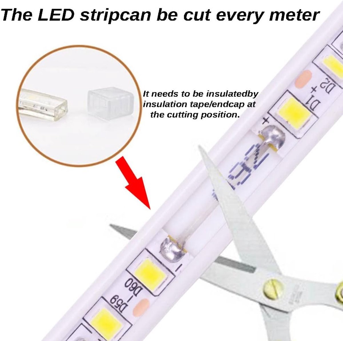 Buitenverlichting Waterdicht IP67 Koud Wit 3 Meter LED Strip 220V Wisselstroom - EU Stekker - 5730 Flexibel Strips Verlichting - Buiten - Waterproof