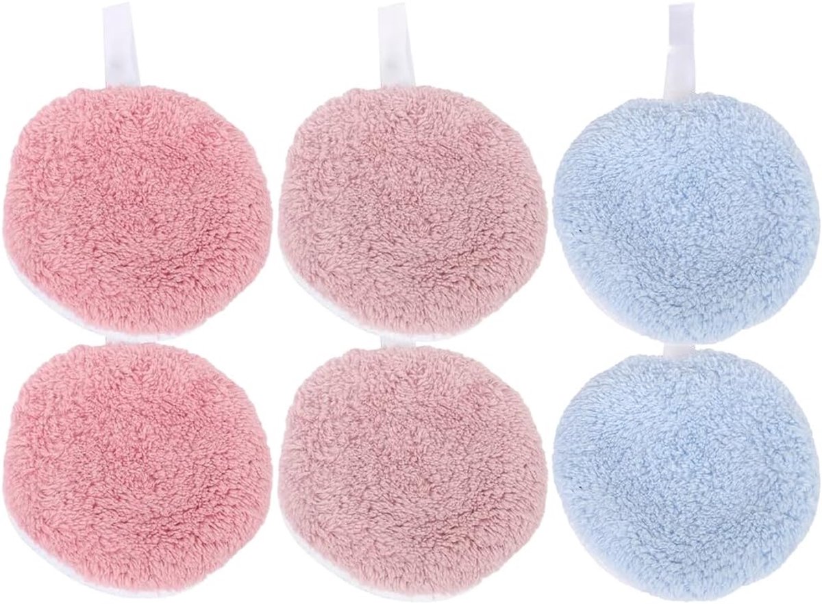 SnelShoppen - 6 Stuks Herbruikbare Waspads, Babywashandjes, Babywasspons, Badspons voor Kinderen, Milieu-vriendelijke Babyvochtige Doekjes, Herbruikba