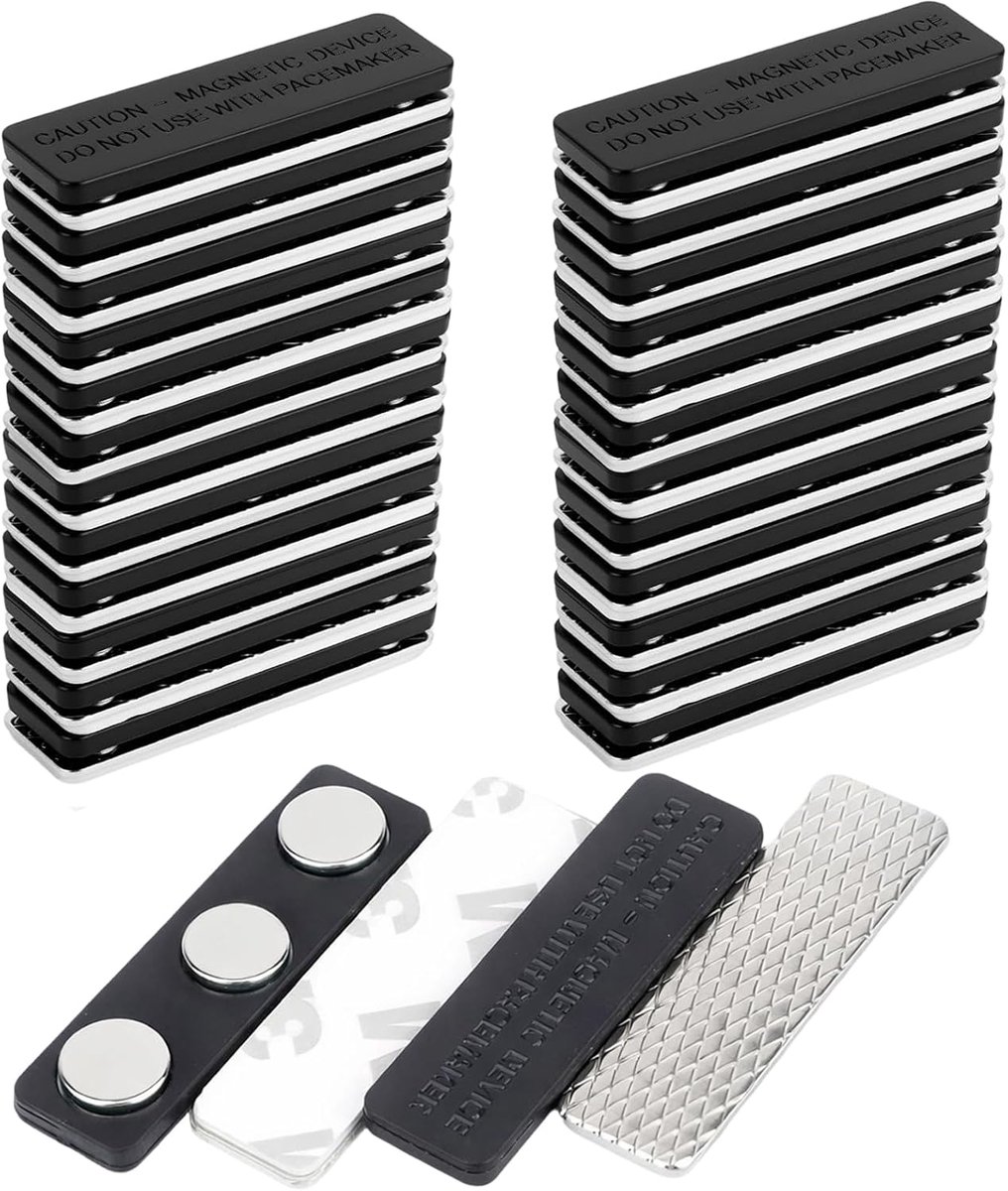 SnelShoppen - 12 Magnetische Vliegenhor Magneten met Zelfklevende Film voor Ramen en Balkon Deuren (Zwart) - Eenvoudige Installatie, Duurzaam & Sterke
