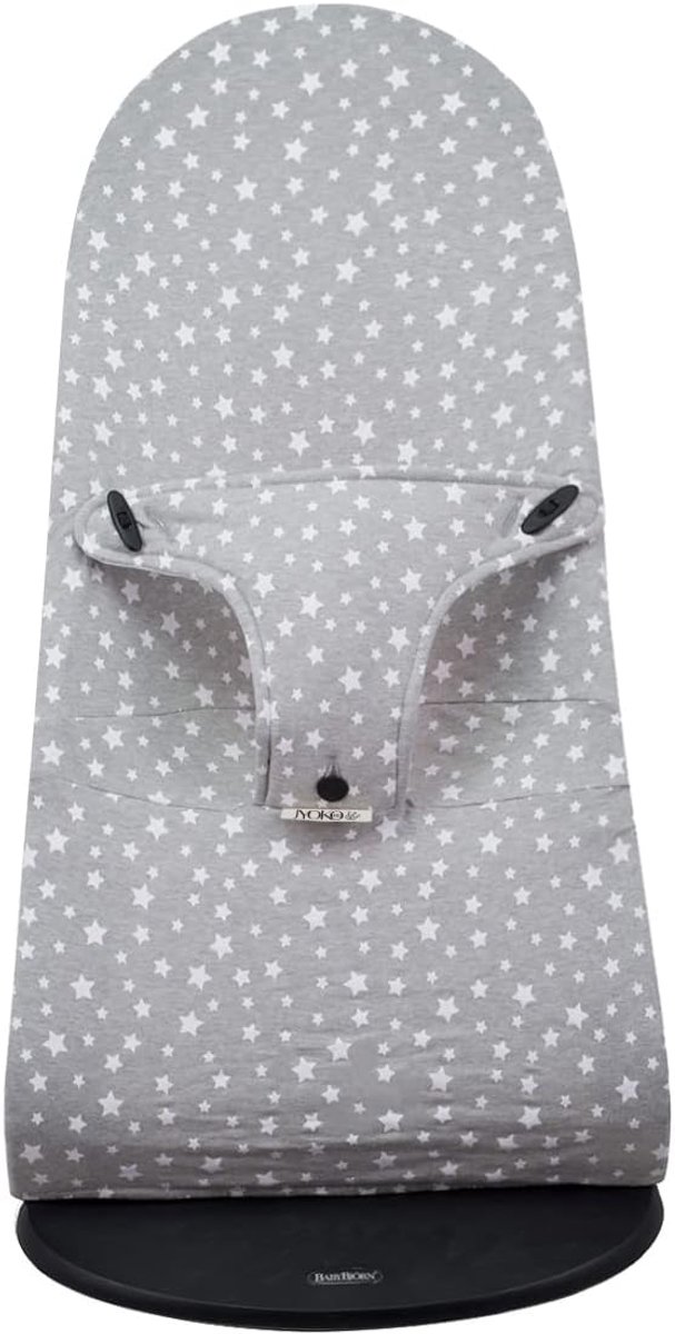 SnelShoppen - Kids Bouncer Cover Geschikt voor Baby Bouncer, Zacht Wit Sterrenpatroon, Hoogwaardige Katoen, Ideaal voor Kinderen, Baby's, Thuis en Op