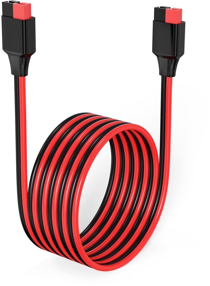 SnelShoppen - 10AWG Anderson Verlengkabel - Solar Extension Cable met Anderson Power Plug voor Portable Power Plant en Solar Generator - 1.8m - Oxidat