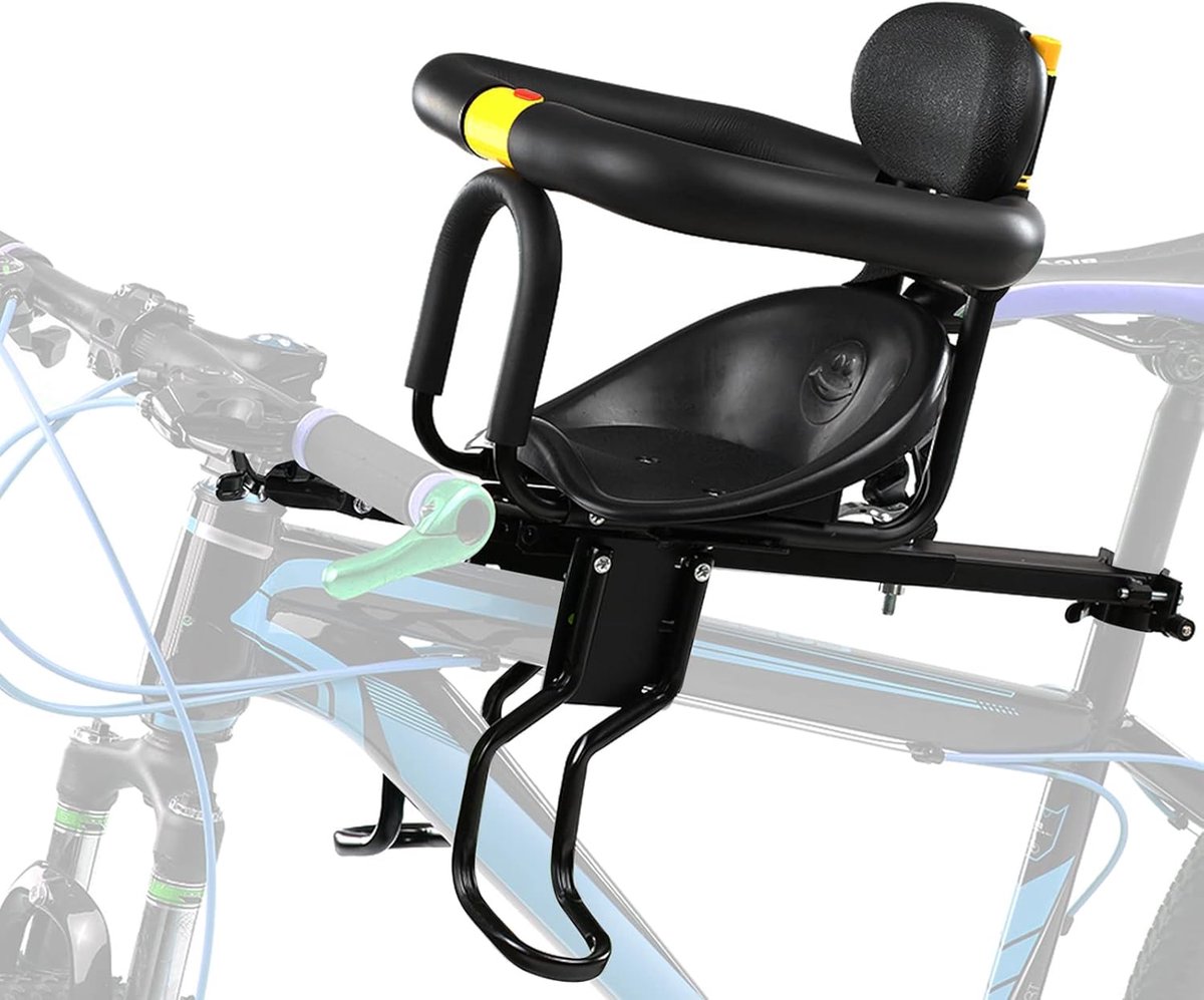 SnelShoppen - Kinderfietszitje voor kinderen, voorgemonteerd kinderzitje voor mountainbikes en racefietsen, verstelbaar, geschikt voor 32 cm afstand t