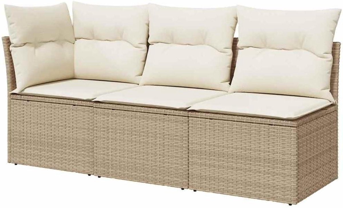 Tuinbank 3 zits - Buitenbank loungesofa - Ontspannen in de tuin - Met opbergruimte - 172 x 69 cm - Beige