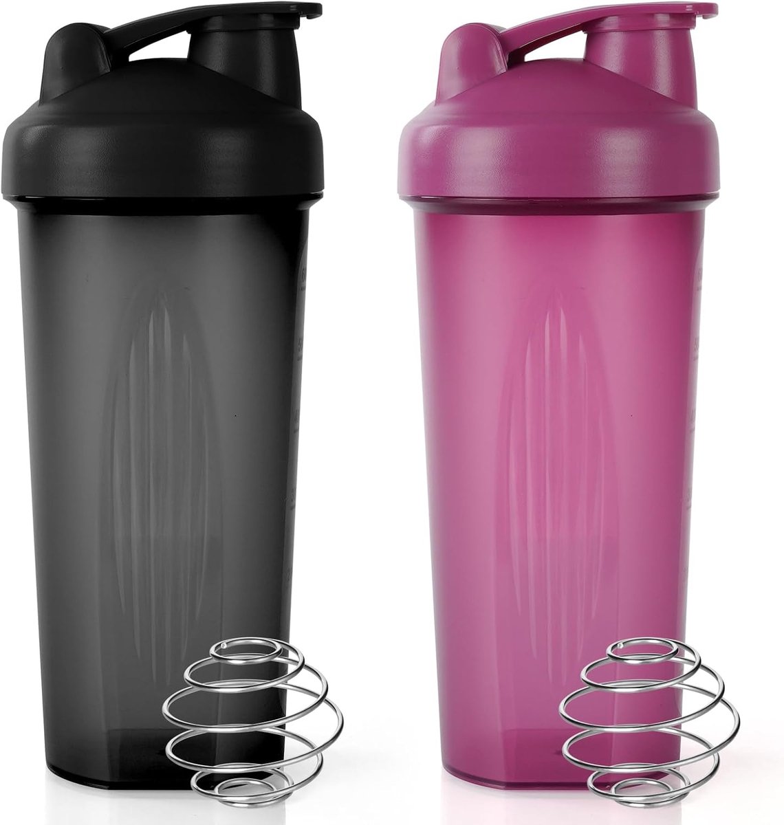 SnelShoppen - ACWOO Proteïneshaker 700 ml - 2 Stuks Eiwitshakers met Mengbal - BPA-vrije Sportflessen voor Eiwitdranken en Voedingssupplementen