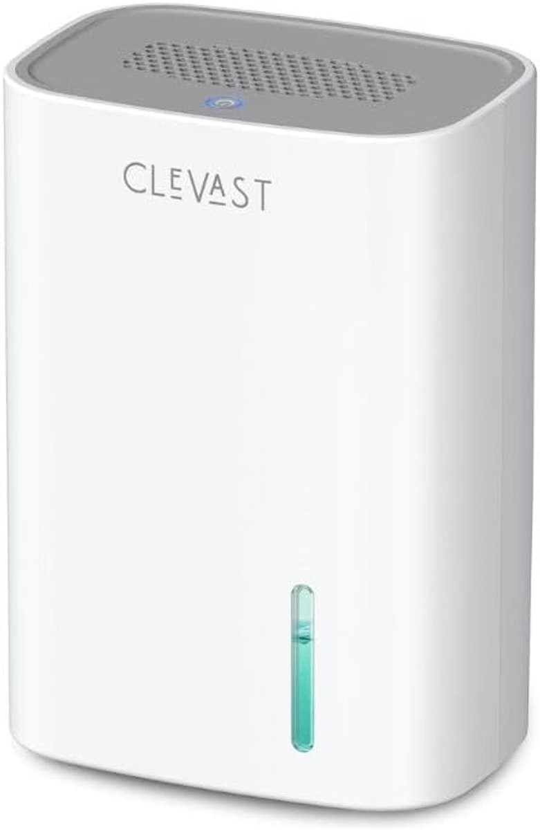 SnelShoppen - Elektrische Luchtontvochtiger 850 ml - Ultra-Stille Mini Ontvochtiger voor Thuis, Badkamer, Slaapkamer, Kledingkast, Camper, Babykamer