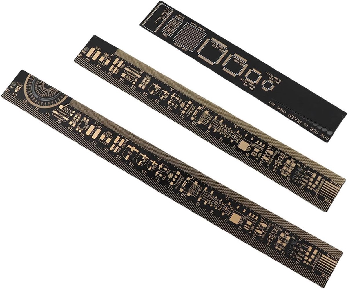 SnelShoppen - Multifunctionele PCB Liniaal 15/20/25cm Meetinstrument voor Elektronische Ingenieurs, Inclusief Protractor en IC Pitch Vergelijkingstabe