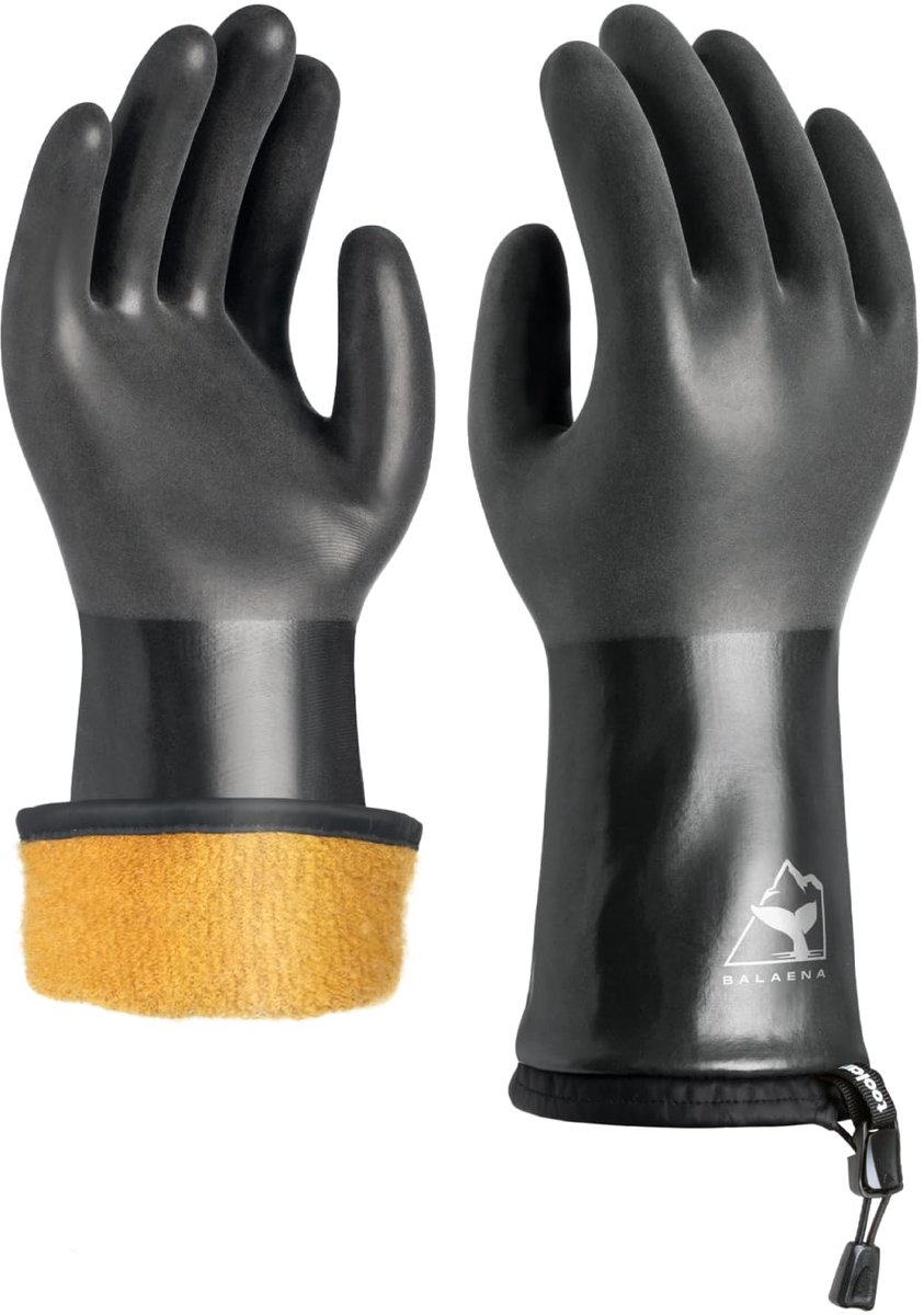 SnelShoppen - Waterproof Winter Gloves voor Outdoor Activiteiten, L, Zwart - Lichte Taken, Hiking, Camping, Duurzaam, Warm, Hoogwaardige Acryl, Fleece