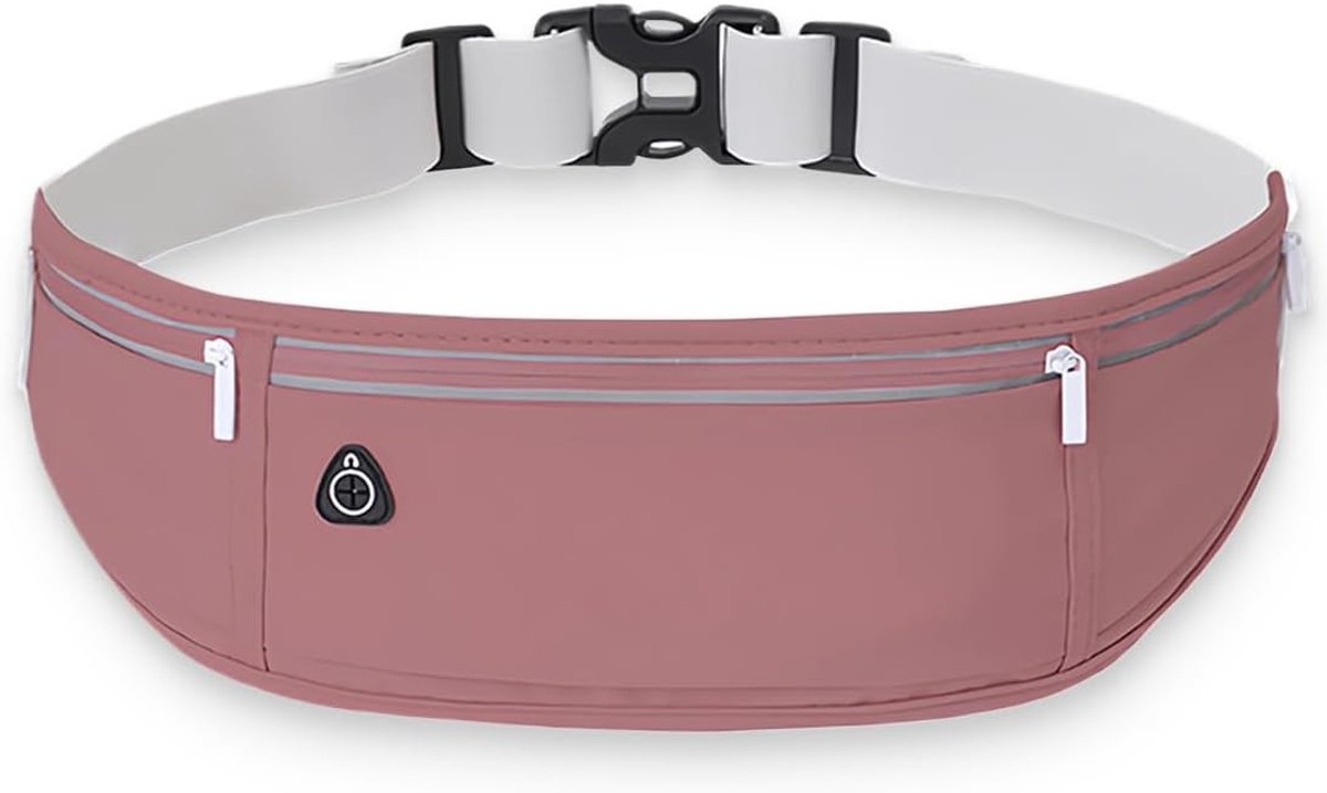 SnelShoppen - Almost Invisible Veiligheidsriem voor Vrouwen met Blokkerings Technologie, Passport Houder, Coral Powder, Ideaal voor Reizen, Yoga en Ha