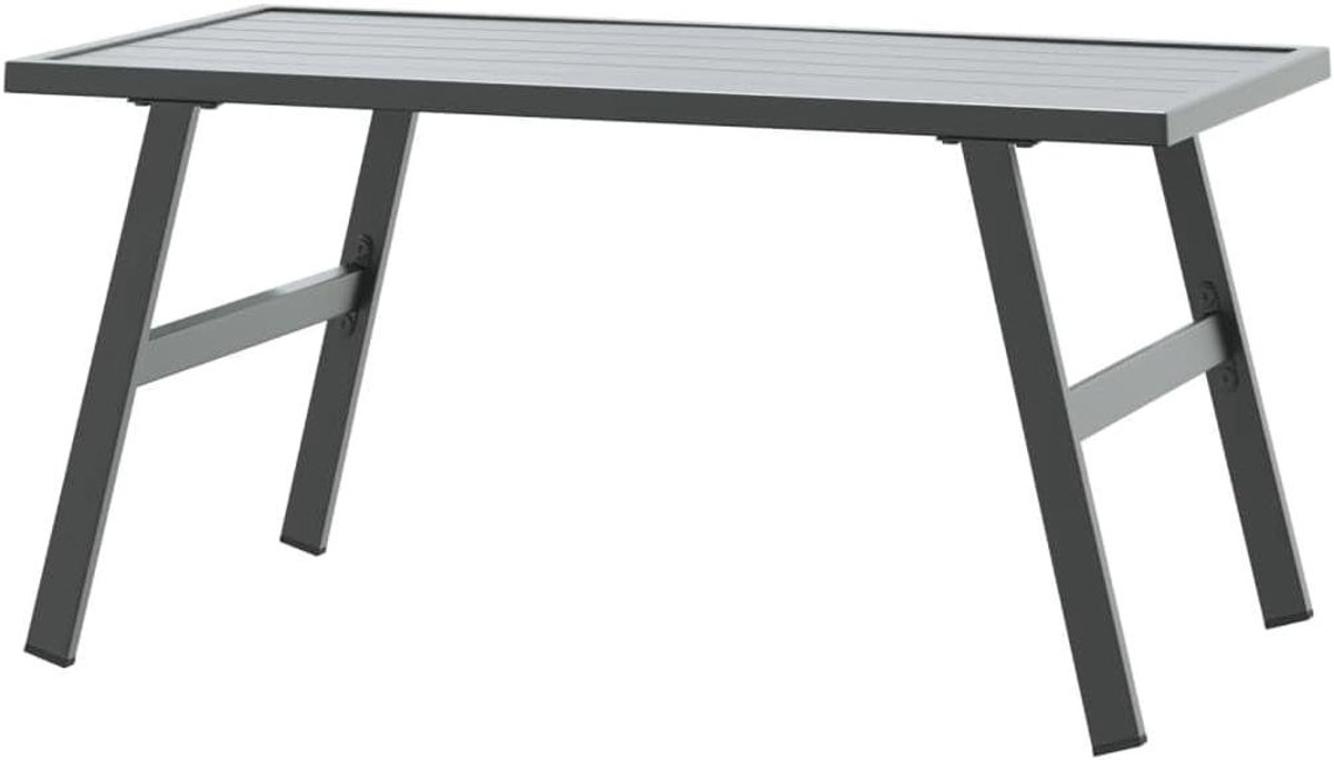 Salontafel - Tuintafel bijzettafel - Genieten van koffie - Gepoedercoat staal - 90 x 45 x 35 cm - Zwart