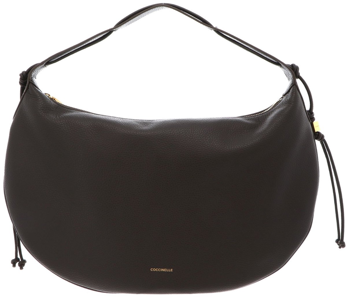 COCCINELLE Leren schoudertas Thess Handbag Grained Leather Fango donkergroen
