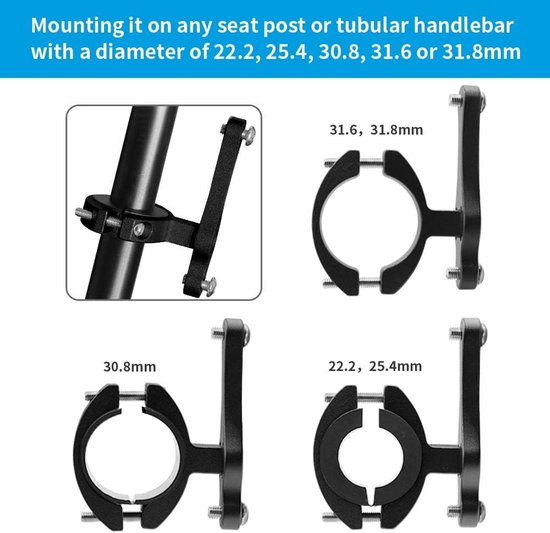 Fiets Waterfles Houder Adapter, Aluminium Fietsen Waterfles Kooi Bottle Fix, Fiets Bidonhouder Houder Eenvoudig te Installeren op Stuur Zadelpen voor Racefiets Fiets — afbeelding 2