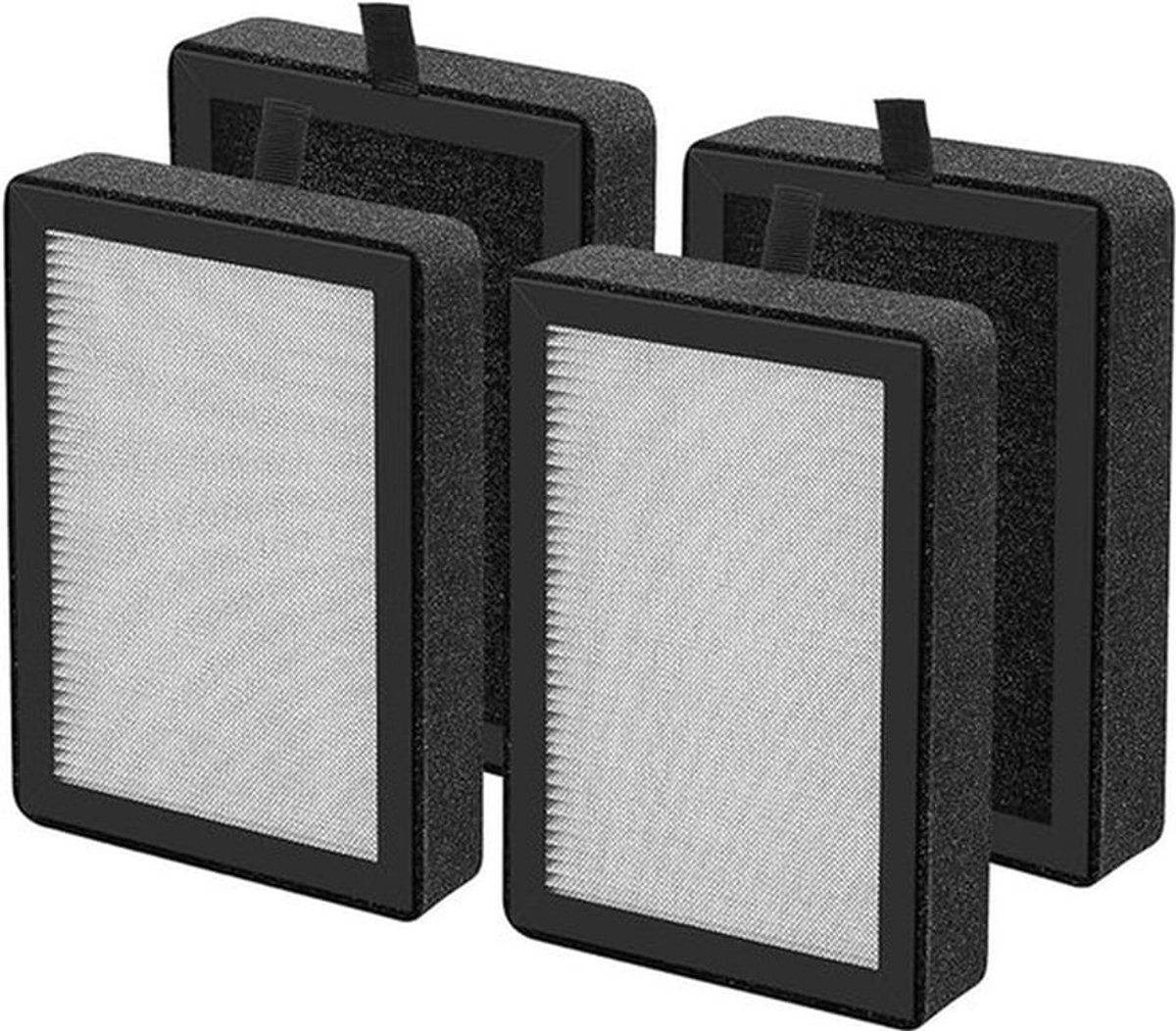 4-pack actief koolstoffilter, filtervervangingsfilter, geschikt voor LEVOIT luchtreiniger,