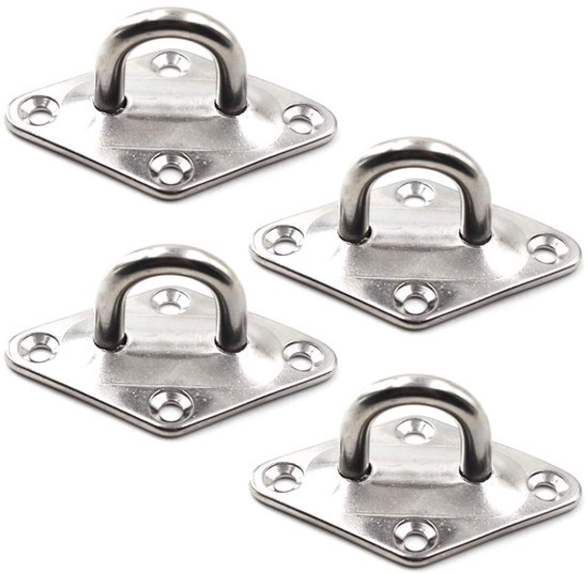 Plafond Wand Bevestigingshaak Zware Duty Anker Diamant Pad Oogplaat 304 RVS Geweldig voor Yoga Schommels Hangmatten/Boot Bevestiging/Marine Dek Hardware/Suspensie Trainingsbanden