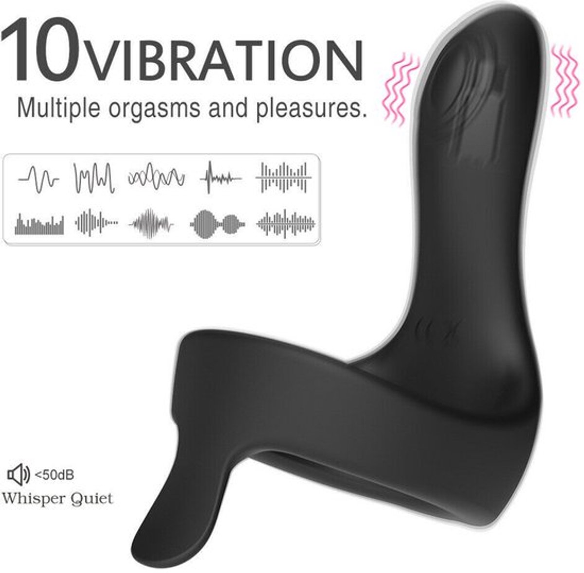 Multispeed-erectieversterker voor mannen, penisvibrator, ring, testikels, prostaatmassage