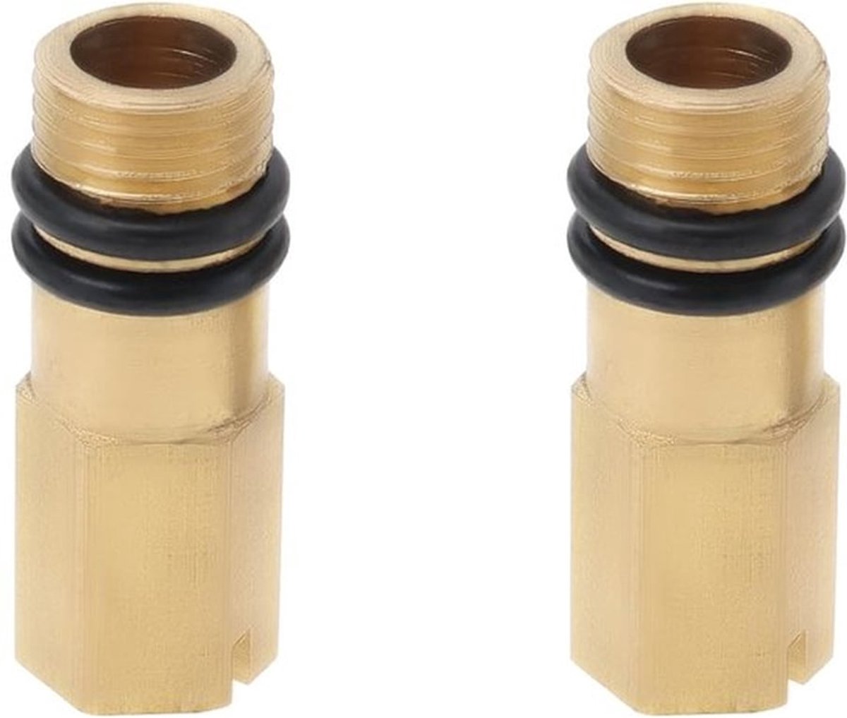 2Pcs Warm en Koud Water Inlaat M10 Draad Messing Plug Kraan Flexibele Pijp Water Inlaat voor Badkamer en Keuken Mengkranen 10mm
