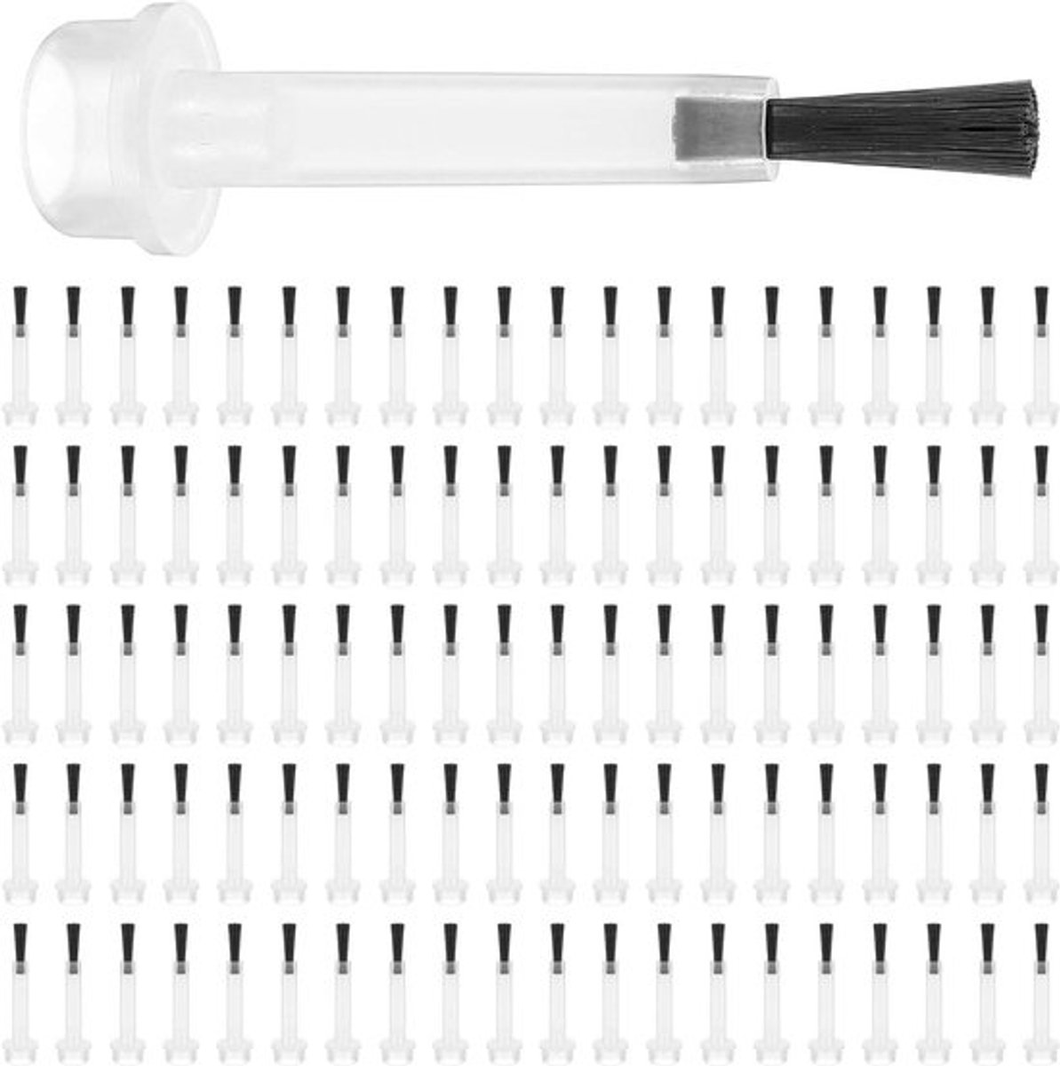 100-delige nagelkwastenset - Manicure en pedicure borstels - Vervangingskwasten voor nagellak, gel en poeder