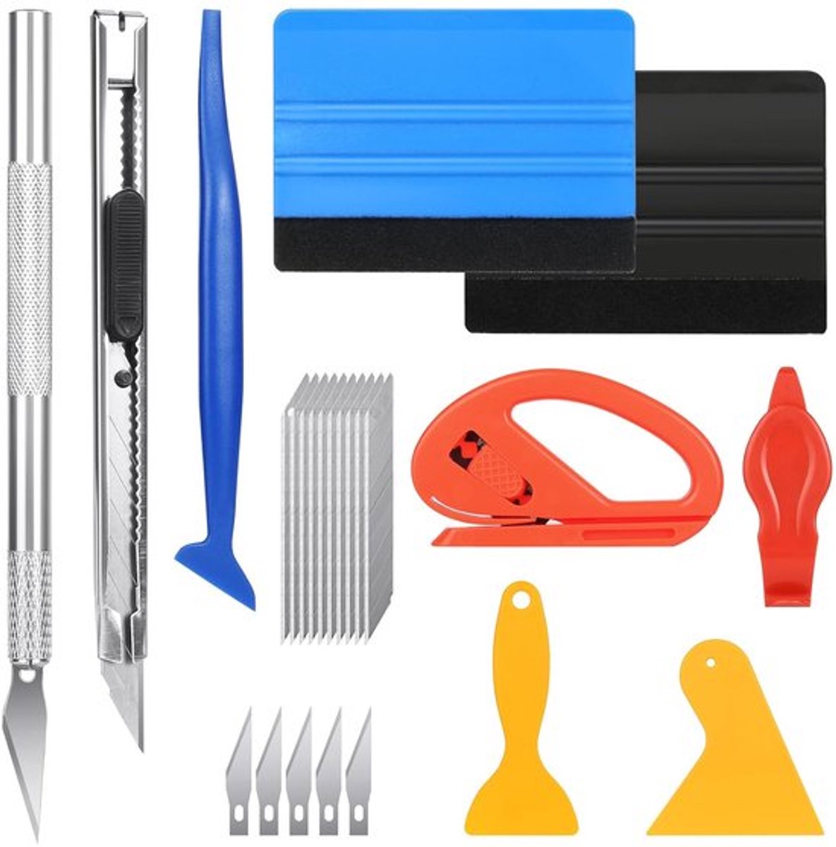 Rakelset voor Getinte Folie - 24 Stuks - Multi-functioneel