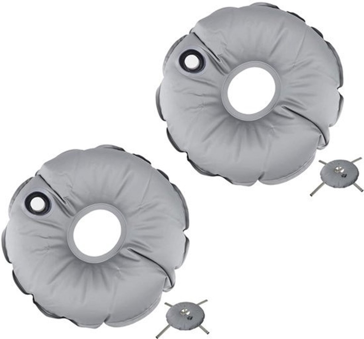 Ronde Gewichtstas voor Terrasparasol - 45 cm - Waterdicht en Opvouwbaar - 2 Stuks