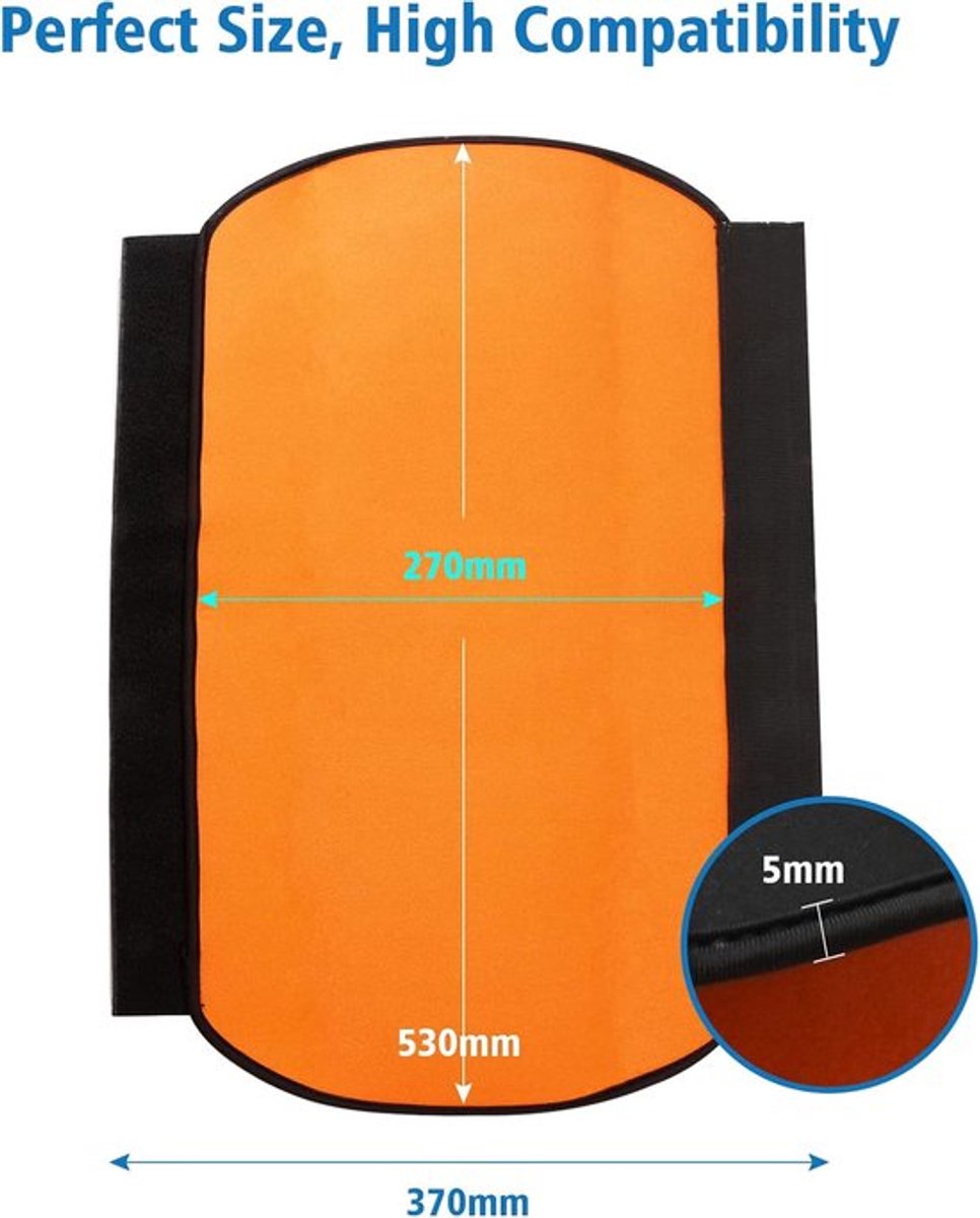 Batterijdeksel, universele batterijbeschermer, neopreen batterijbeschermer, Geschikt voor frameomtrek 28-34 cm (oranje)