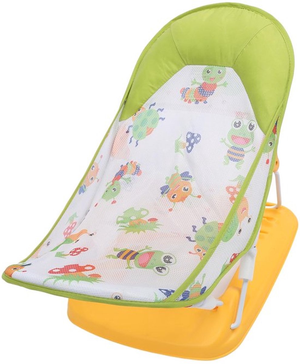 Vouwbare hoge badstoel met verstelbare hoogte en ligstoel, antislip, ruimtebesparend, ideaal voor baby's en peuters, vereenvoudigt het baden