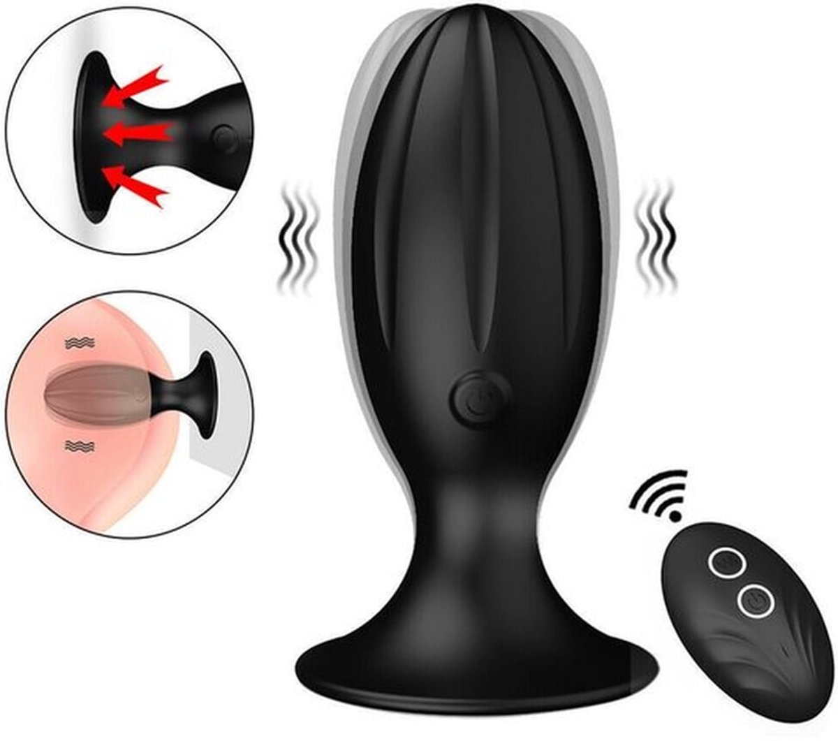 Vrouwen-Mannen-G-spot-Vibrator-Afstandsbediening-Prostaat-Massage-Anaal-Butt-Plug-Speelgoed