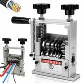 Kabelstripper Machine - Draadstripper - Draadpeller - Handmatig en Elektrisch - 3-17 mm - 6 Draadingangen - 5 Hardmetalen Messen - Dubbel Instelbaar - Draadstripmachine - Voor Elektriciens en Koperrecycling - Zilver