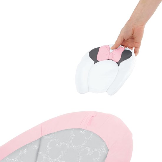 Baby Schommelstoel - Babystoel Muziek - Baby Ontspannen - Trilfunctie Melodieën - 1 Stuk - Roze Grijs — afbeelding 4