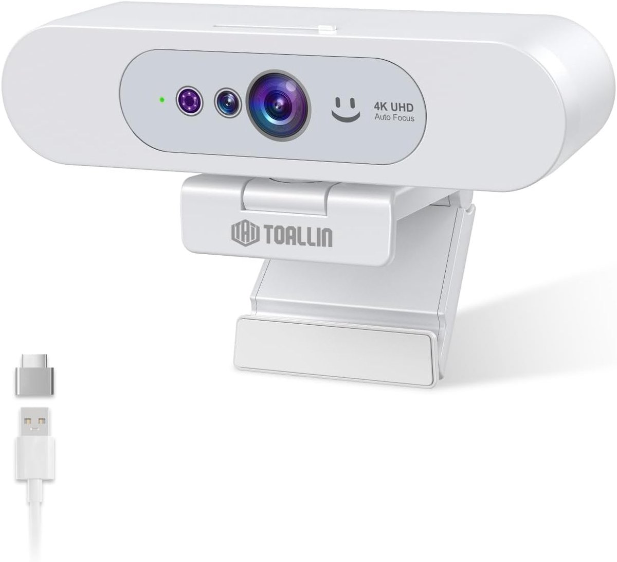 SnelShoppen - 4K UHD Webcam voor PC, USB Webcamera met Auto Focus, Ingebouwde Microfoon, Privacy Shutter, Compatibel met Windows Hello, Ideaal voor On