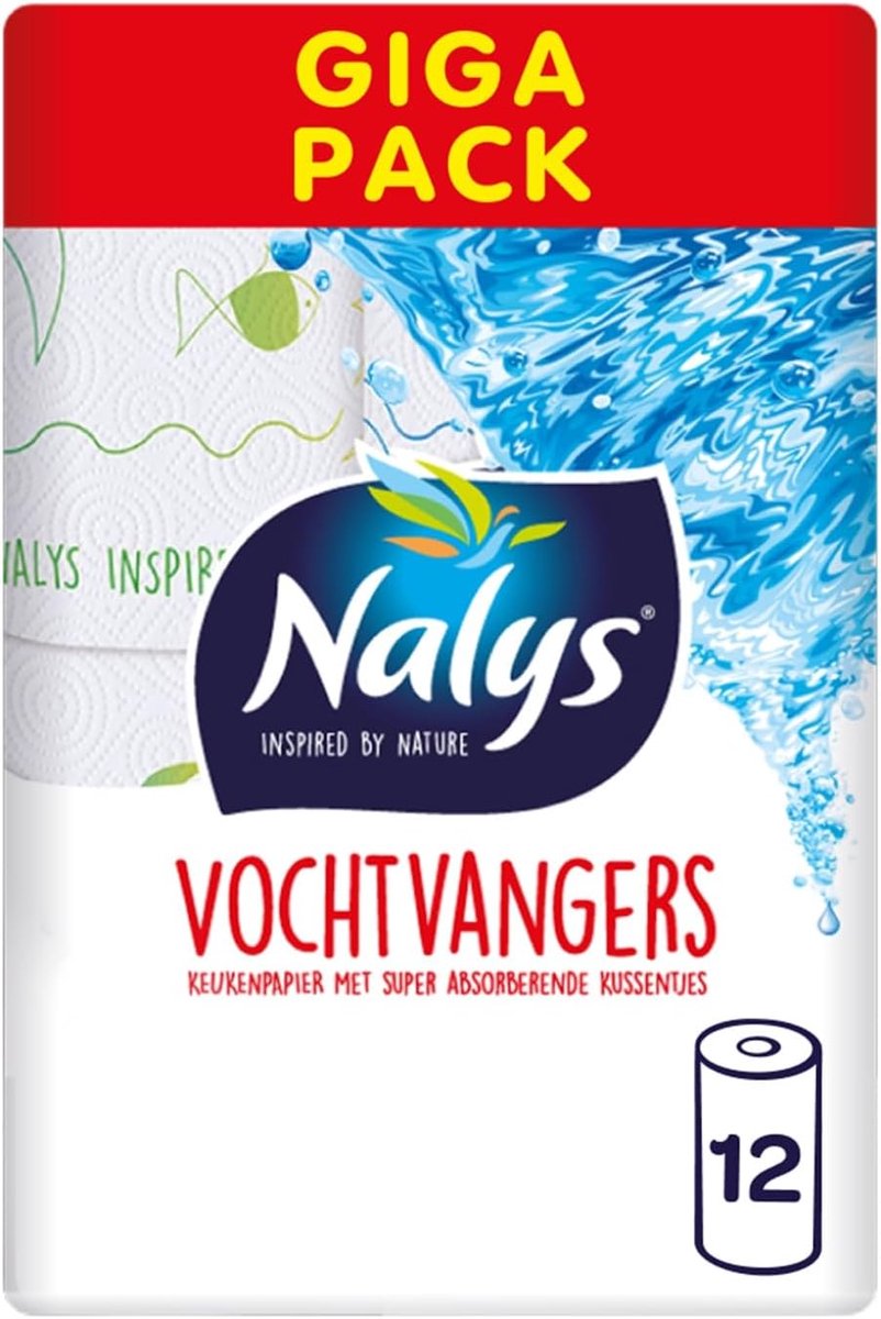 SnelShoppen - Keukenpapier 12 Rollen 2-Laags – 43 Vellen per Rol, Sterk en Absorberend, FSC Gecertificeerd, Ideaal voor Keuken, Huishouden, Feest en C
