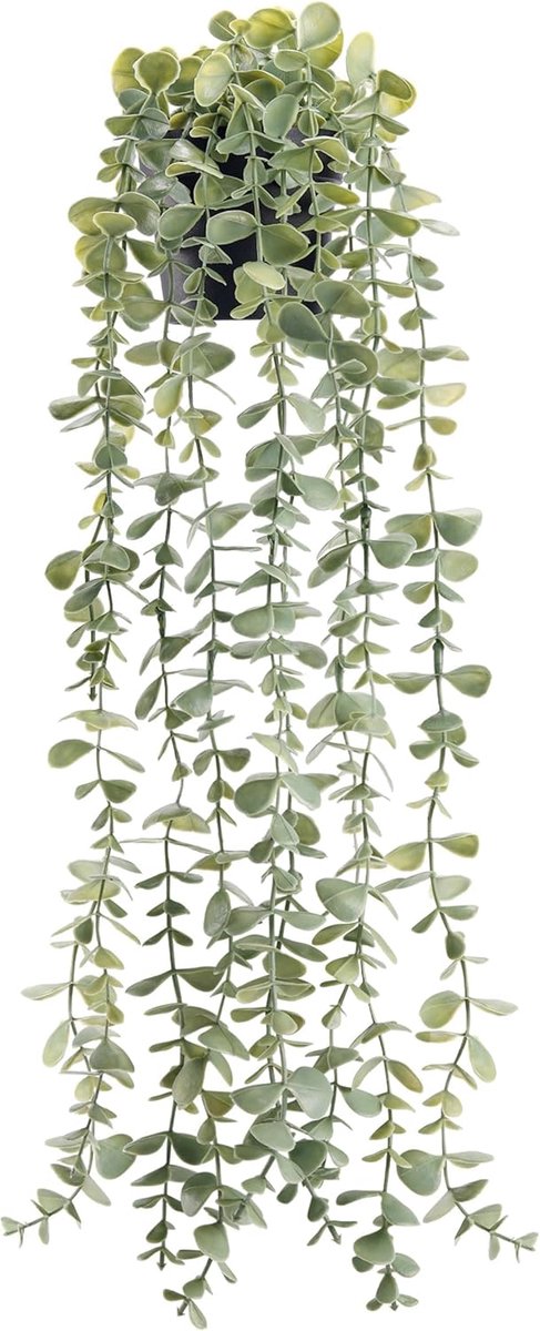 SnelShoppen - Hangende Nepplanten Eucalyptus in Pot - Kunstmatige Planten voor Binnen - Boho Decoratie voor Slaapkamer, Badkamer en Wandplank - Faux P