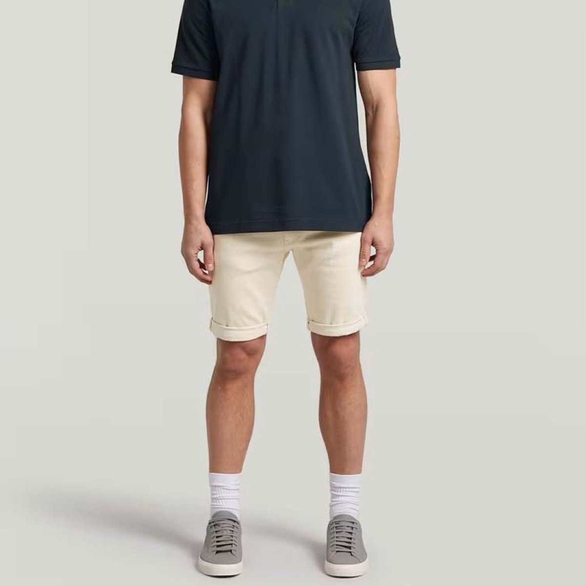 G-Star 3301 Slim short Heren Korte broeken Creme