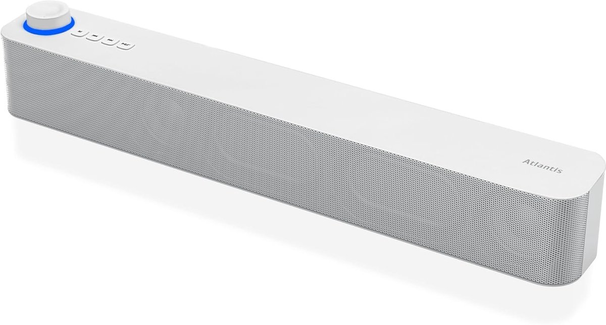 SnelShoppen - Draagbare Soundbar PC 20W met Bluetooth 5.3, 3,5 mm Jack, FM-Radio, Ideaal voor TV, Smartphone, Platenspeler, Compact 420x60x74mm