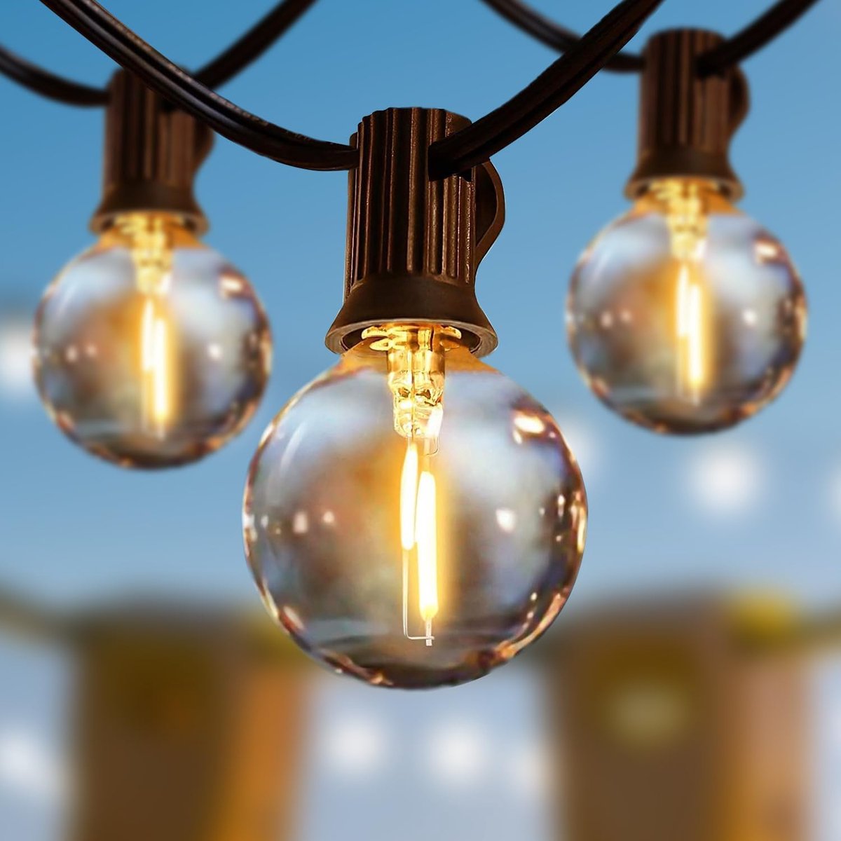 SnelShoppen - Lichtsnoer met LED verlichting 13m G40 voor buiten - Waterdicht, schokbestendig, plastic lampen, tuinverlichting voor bruiloften, feeste