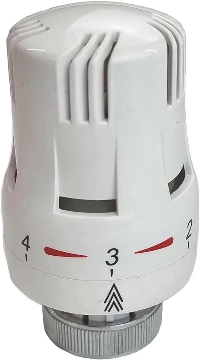 SnelShoppen - White Radiator Thermostat TRV Ventielkop Vervangingsset M30 x 1.5 Universeel voor Alle Fabrikanten - Sterke en Robuste Ontwerp, Voor Bin