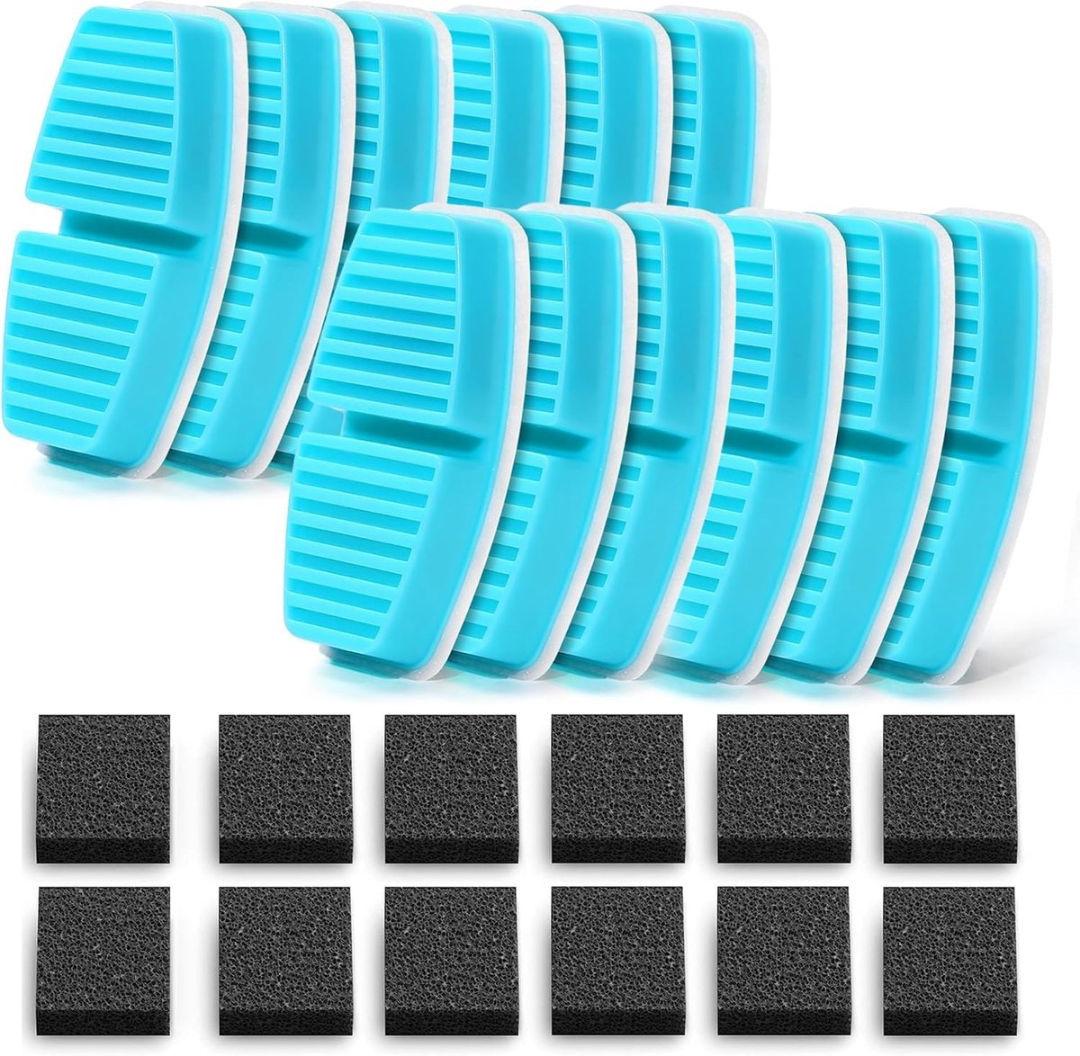 SnelShoppen - 24 Dieren Waterfontein Filters + 12 Waterdispenser Sponsen - Triple Filtering - Geschikt voor 3.2L Fonteinen - Perfect voor Katten - Hoo