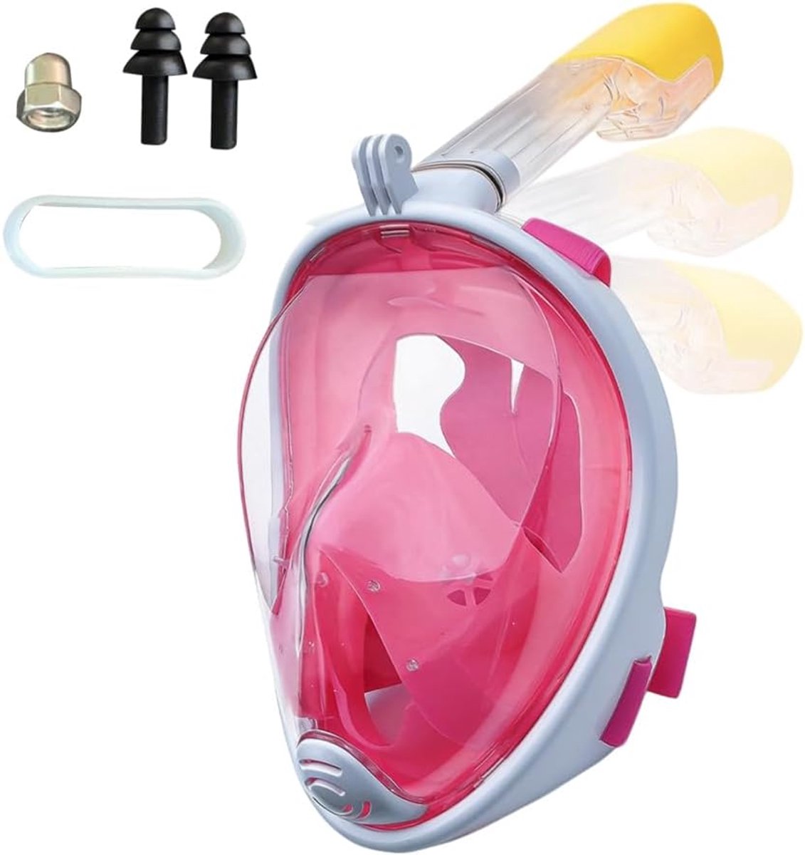 SnelShoppen - Kinderen Volledige Gezicht Snorkelmasker, Unisex Duikmasker met 180° Panoramisch Gezicht, Anti-Vog en Antilek Functie voor Kinderen en T