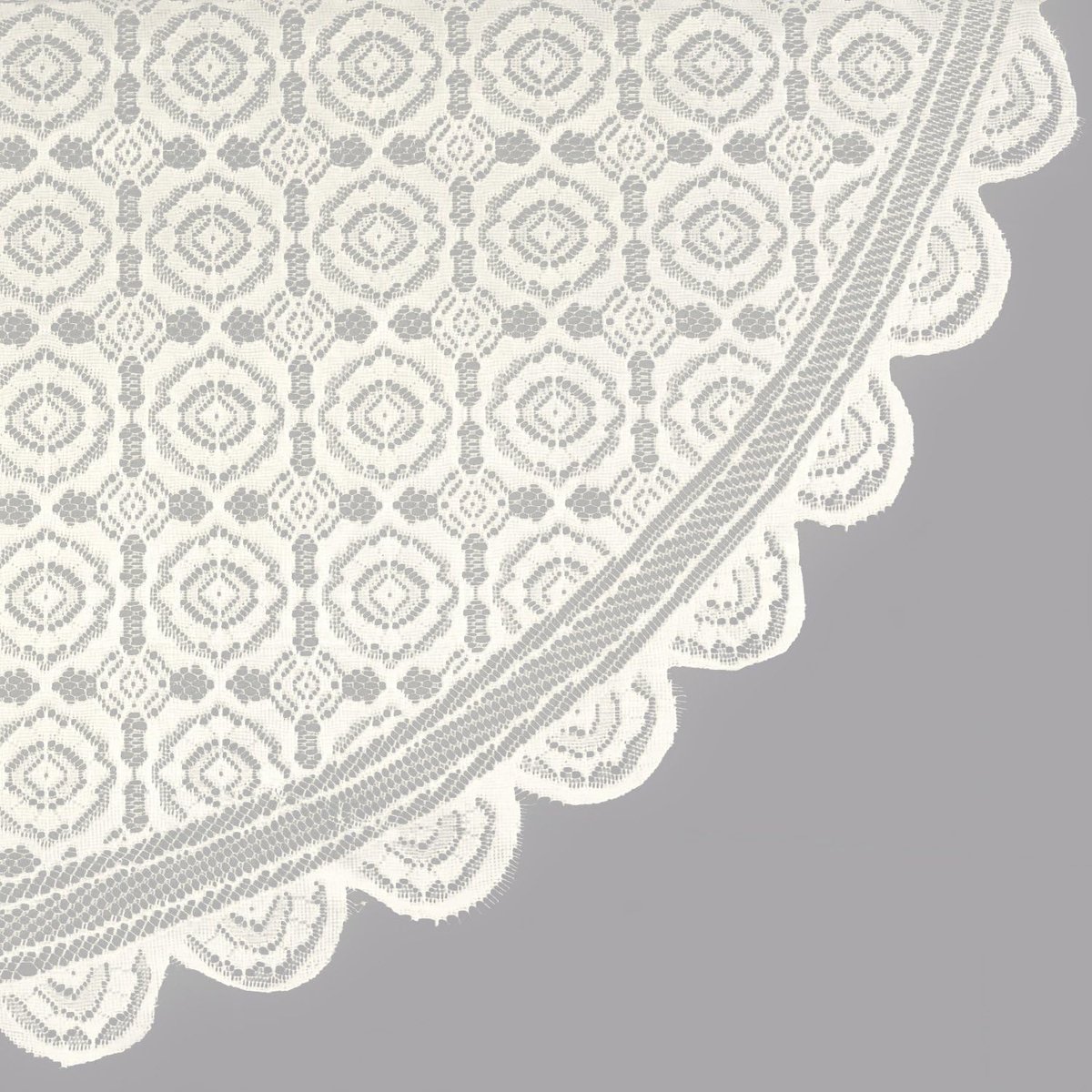 SnelShoppen - Vintage Tafelkleed Rond 63 Inch - 100% Polyester - Machinewasbaar - Shabby Chic Cream - Ideaal voor Feest, Tuin, Keuken, Binnen en Buite