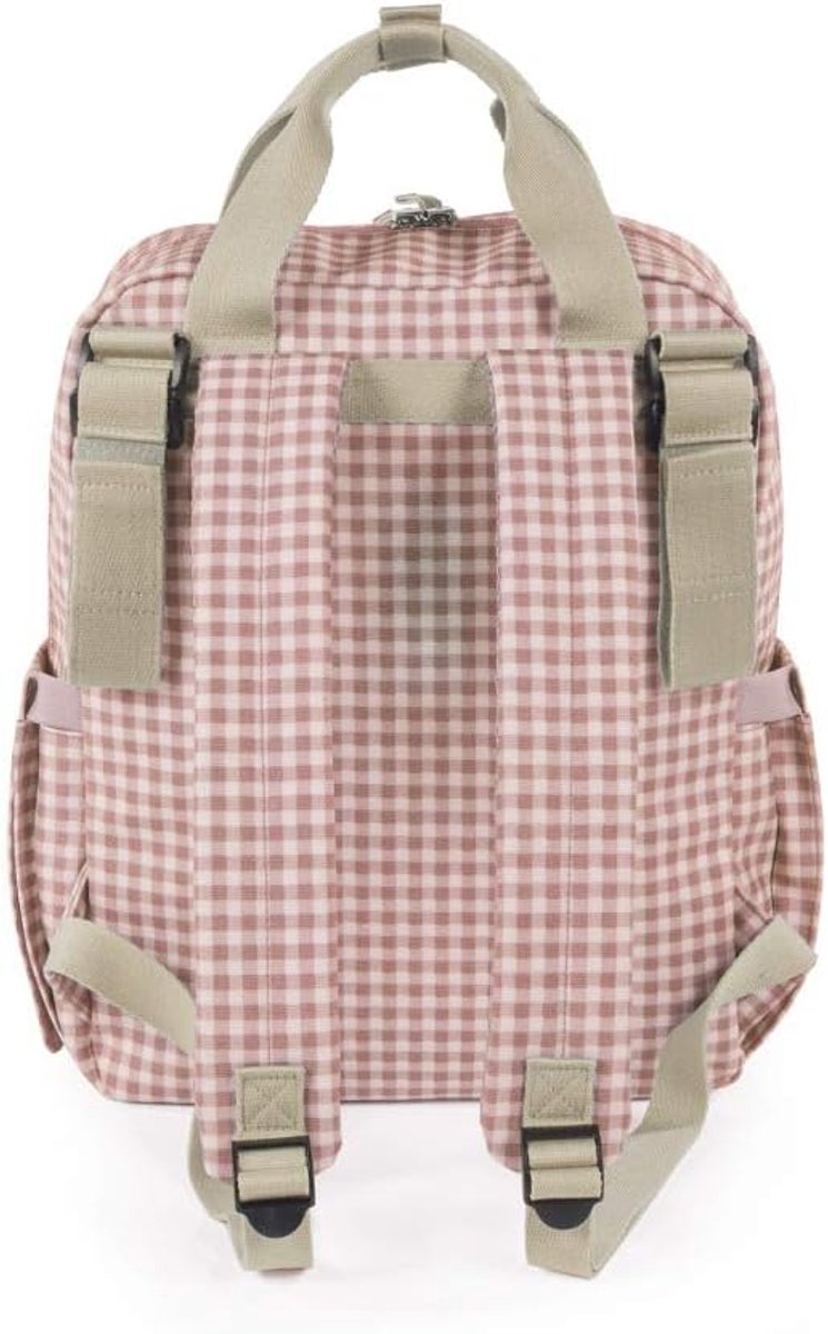 SnelShoppen - Multifunctionele Luiertas / Rugzak voor Kinderwagens, Met Korte Handvatten en Schouderbanden, Roze, 37 x 28 x 12 cm, Ideaal voor Wandele
