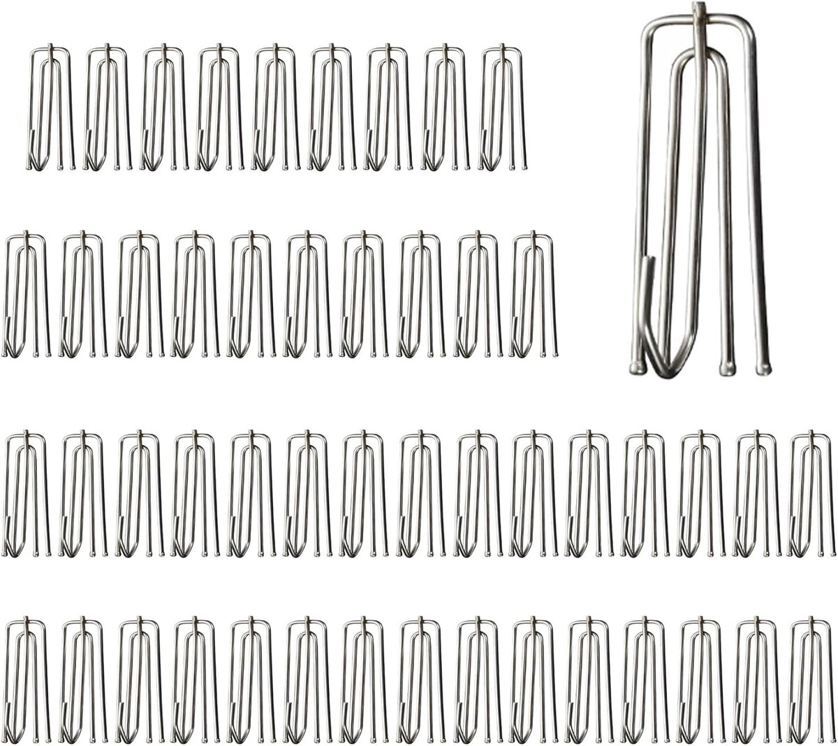 SnelShoppen - Curtain Hooks - 20x Verstelbare Gordijnhaakjes - Duurzaam Metaal - Voor Raamdecoratie, Feestdecoraties, Keuken en Woonkamer - Zwart