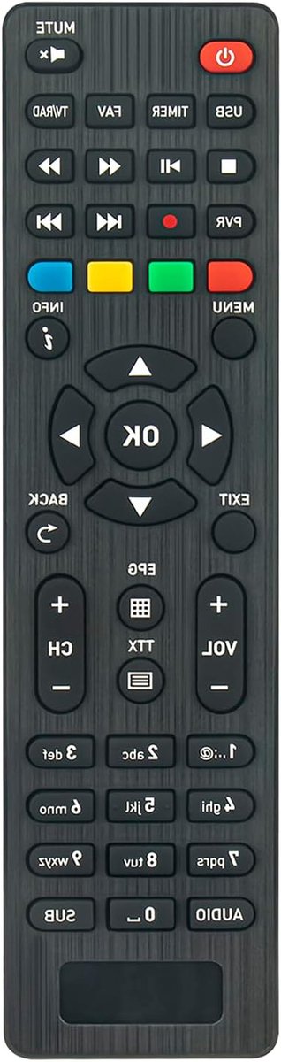 Vervangende Afstandsbediening - Universele Bediening - TV Bediening - Direct Klaar Voor Gebruik - 10 Meter Bereik - Zwart