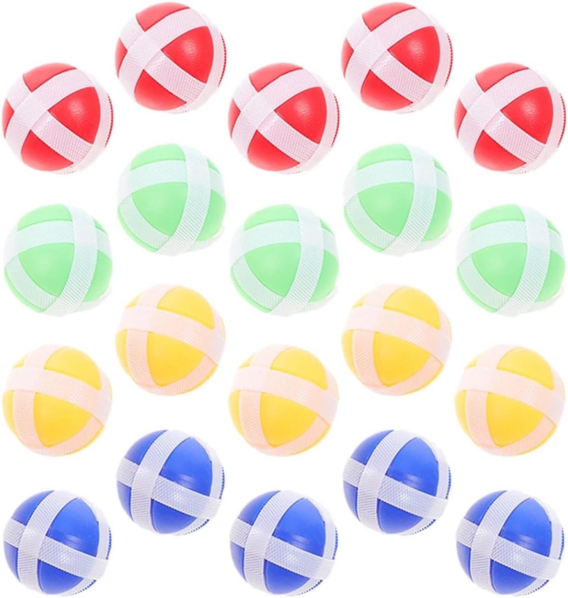 SnelShoppen - 20 Adhesive Ballen voor Kinderen - Indoor en Outdoor Speelgoed voor Jongens en Meisjes van 3, 4, 5 Jaar - Compact en Duurzaam Speelgoed