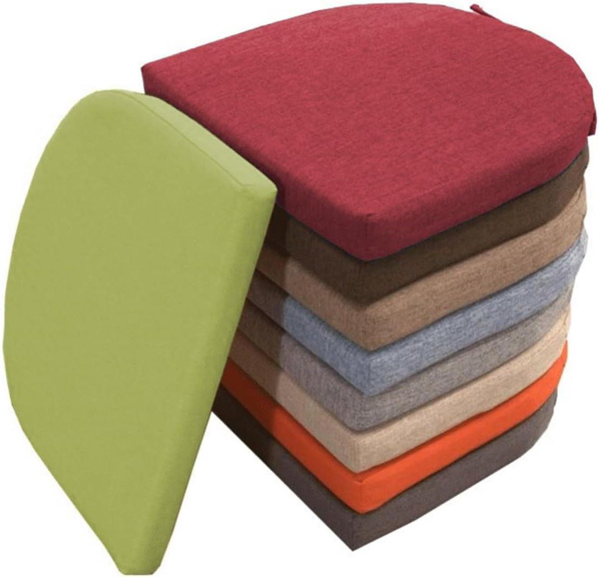 Stoelkussen met linten - Zitverhoger dik - Comfortabel zitten - Dubbel antislip design - 4