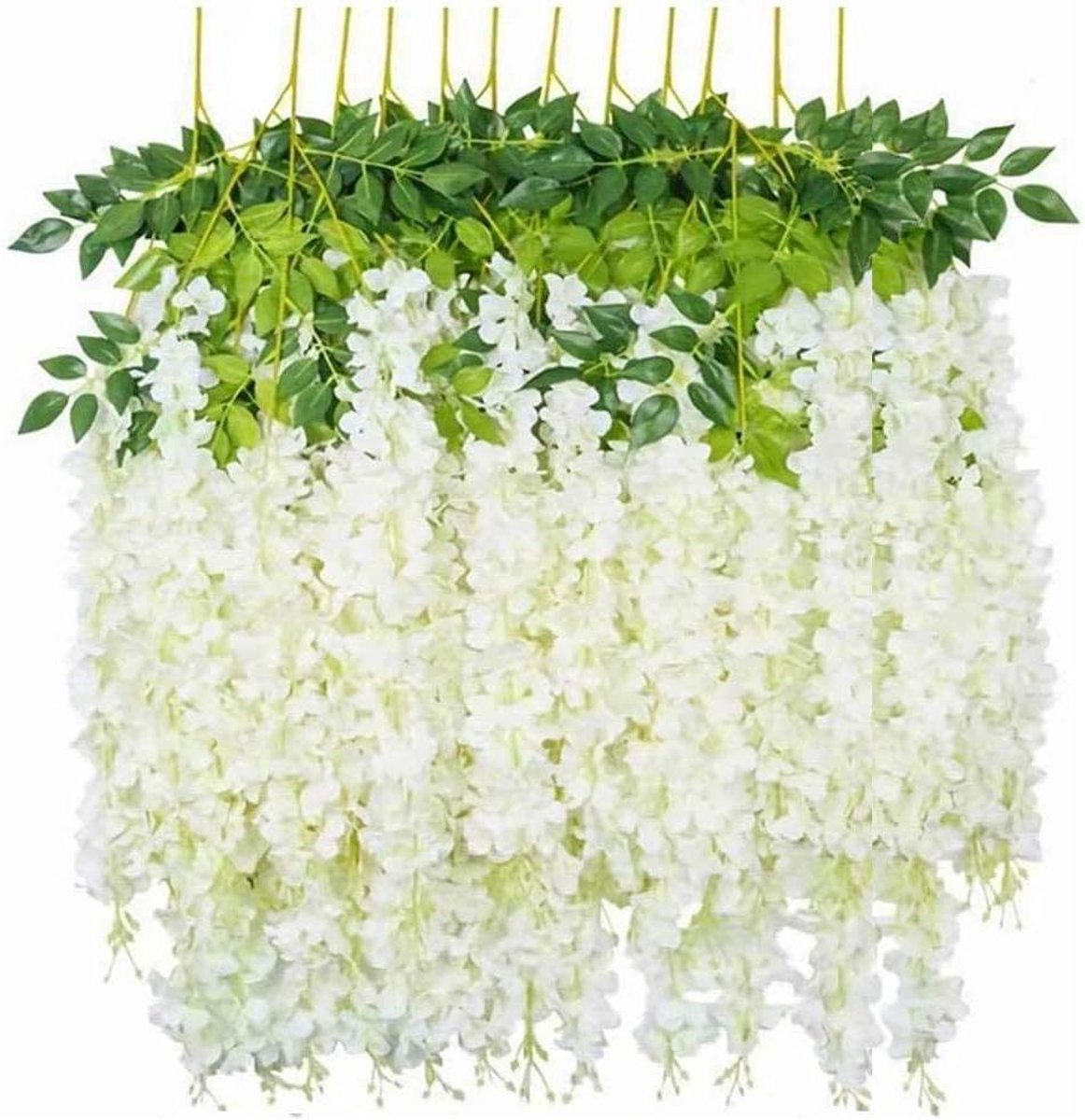 Kunstmatige Blauweregen - Nep Wijnstokken - Decoratie Thuis - Zijden Bloemen - 12 Stuks - 