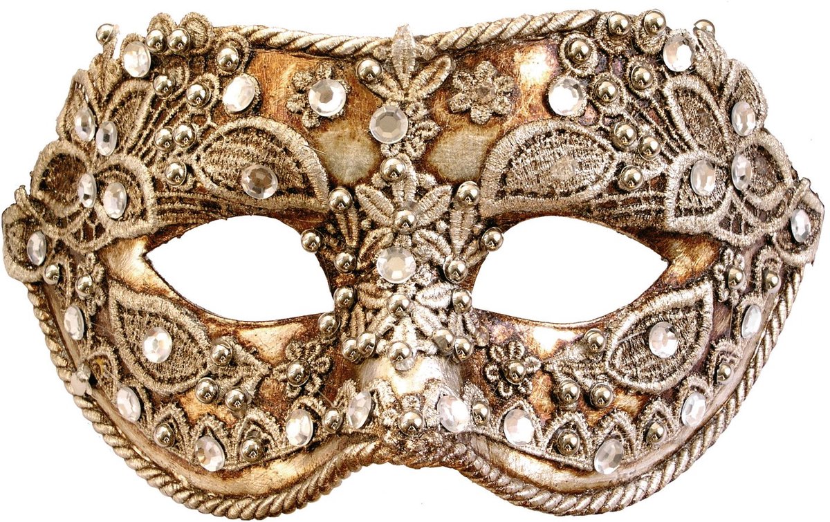 Colombina Macramé Zilver - Venetiaans Masker