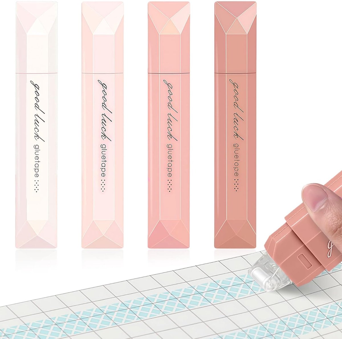 SnelShoppen - 4x Dubbelzijdige Plakband Roller 5m x 6mm - Ideaal voor Scrapbooking, Fotoboeken, Dagboeken en Creatieve Projecten - Streeploze Plakband