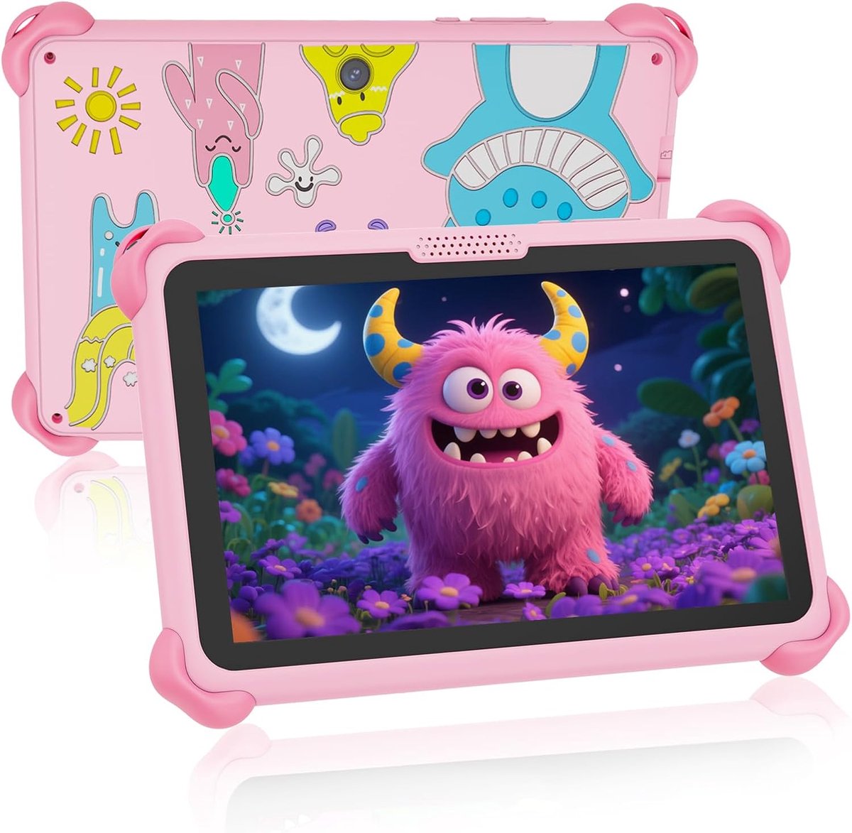 SnelShoppen - Kids Tablet 7 inch Android Tablet voor Kinderen - 32GB met WiFi, Ouderlijk Toezicht, Leer Apps, Geschikt voor 3-7 Jaar, Roze